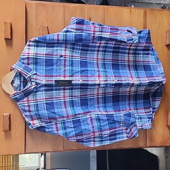 Polo Ralph Lauren Other - NWT Polo Ralph Lauren: Classic Fit Plaid Oxford Shirt, Blue/Red/Green/White, Med